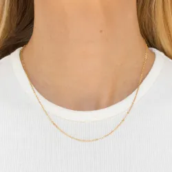 waterproof ketting in verguld staal  x 1,5 mm  - OCEANA