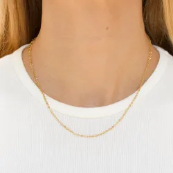 waterproof ketting in verguld staal  x 2,0 mm  - OCEANA