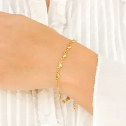 waterproof hart armband in verguld staal - OCEANA