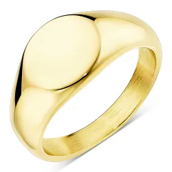 waterproof ovale ring in verguld staal