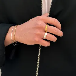 waterproof ring in verguld staal