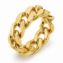 waterproof panzer ring in verguld staal