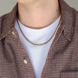 waterproof ketting in verguld staal  x 3,65 mm 