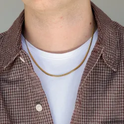 waterproof ketting in verguld staal  x 3 mm 