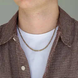 waterproof ketting in verguld staal  x 3,5 mm 