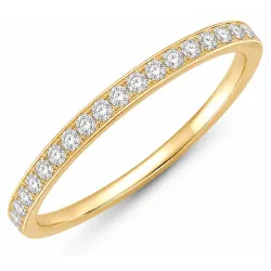 waterproof zirkoon ring in verguld staal - OCEANA