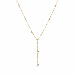 waterproof zirkoon ketting in verguld staal - OCEANA