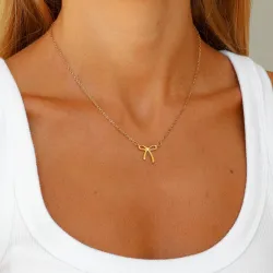 waterproof strikje ketting in verguld staal - OCEANA