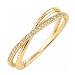 waterproof zirkoon ring in verguld staal - OCEANA