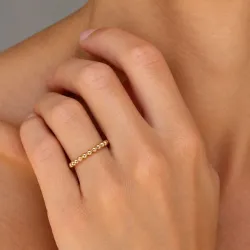 waterproof bolletje ring in verguld staal - OCEANA