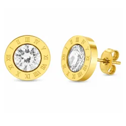 8 mm waterproof oorsteker in verguld staal - OCEANA