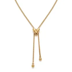 waterproof hart ketting in verguld staal - OCEANA