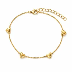 waterproof hart armband in verguld staal - OCEANA