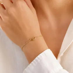 waterproof hart armband in verguld staal - OCEANA