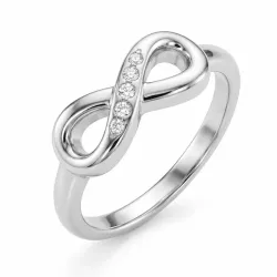 waterproof infinity zirkoon ring met een fout in staal - OCEANA