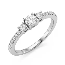 waterproof zirkoon ring met een fout in staal - OCEANA
