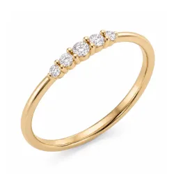 waterproof zirkoon ring in verguld staal - OCEANA