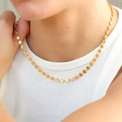 waterproof ketting in verguld staal - OCEANA