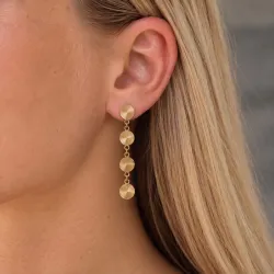 waterproof rond oorbellen in verguld staal - OCEANA