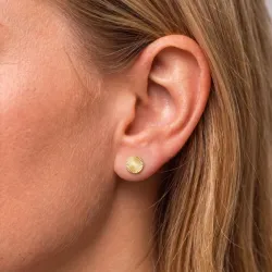 waterproof rond oorsteker in verguld staal - OCEANA