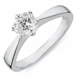 zirkoon solitaire ring in gerodineerd zilver