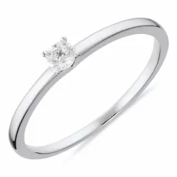 solitaire ring in gerodineerd zilver