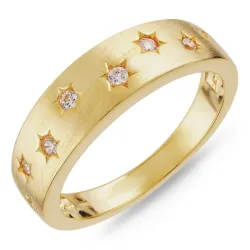 zirkoon ring in verguld sterlingzilver