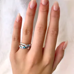 abstract ring in zilver