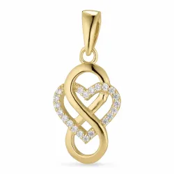 hart infinity hanger in verguld sterlingzilver