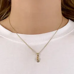 infinity hart zirkoon hanger in verguld sterlingzilver