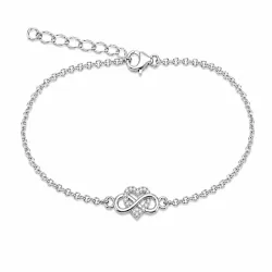 hart infinity armband in zilver