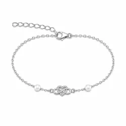 hart infinity armband in verzilverd messing