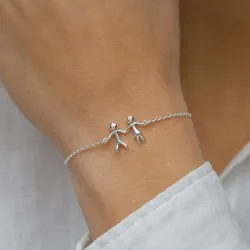 familie armband in zilver