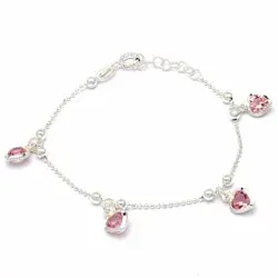 hart armband in zilver met hanger in zilver