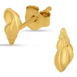 mossel oorsteker in verguld zilver