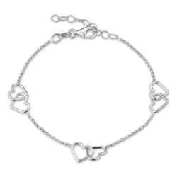 hart armband in zilver met hanger in zilver