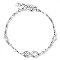 infinity hart armband in zilver met hanger in zilver