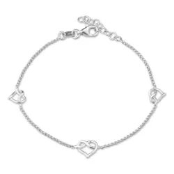 hart infinity armband in zilver met hanger in zilver