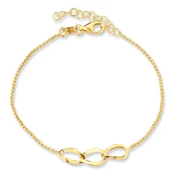 armband in verguld sterlingzilver met hanger in verguld sterlingzilver