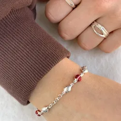 Kinder armband in zilver met lieveheersbeestje in zilver