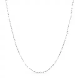 rond witte parel ketting in zilver 40 cm plus 5 cm x 2,7 mm
