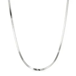 plat slangenketting in zilver 40 plus 5 cm x 