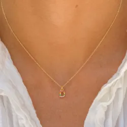 letter d ketting in verguld sterlingzilver - My Letter
