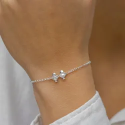familie armband in zilver met Dochter - Dochter in zilver
