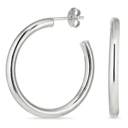 30 mm halfcreool in zilver