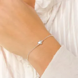hart armband in zilver