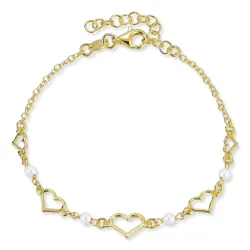 hart armband in verguld sterlingzilver