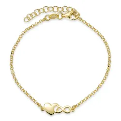 hart armband in verguld sterlingzilver