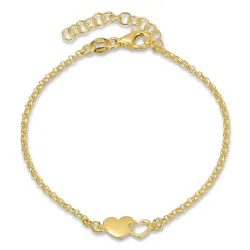 hart armband in verguld sterlingzilver