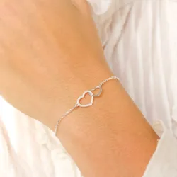 hart armband in zilver